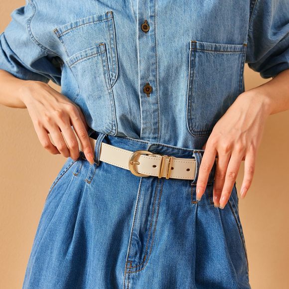 Women\'s Leather Belt For Jeans Dresses Pants Fashion Waist Belt Casual Dress💙